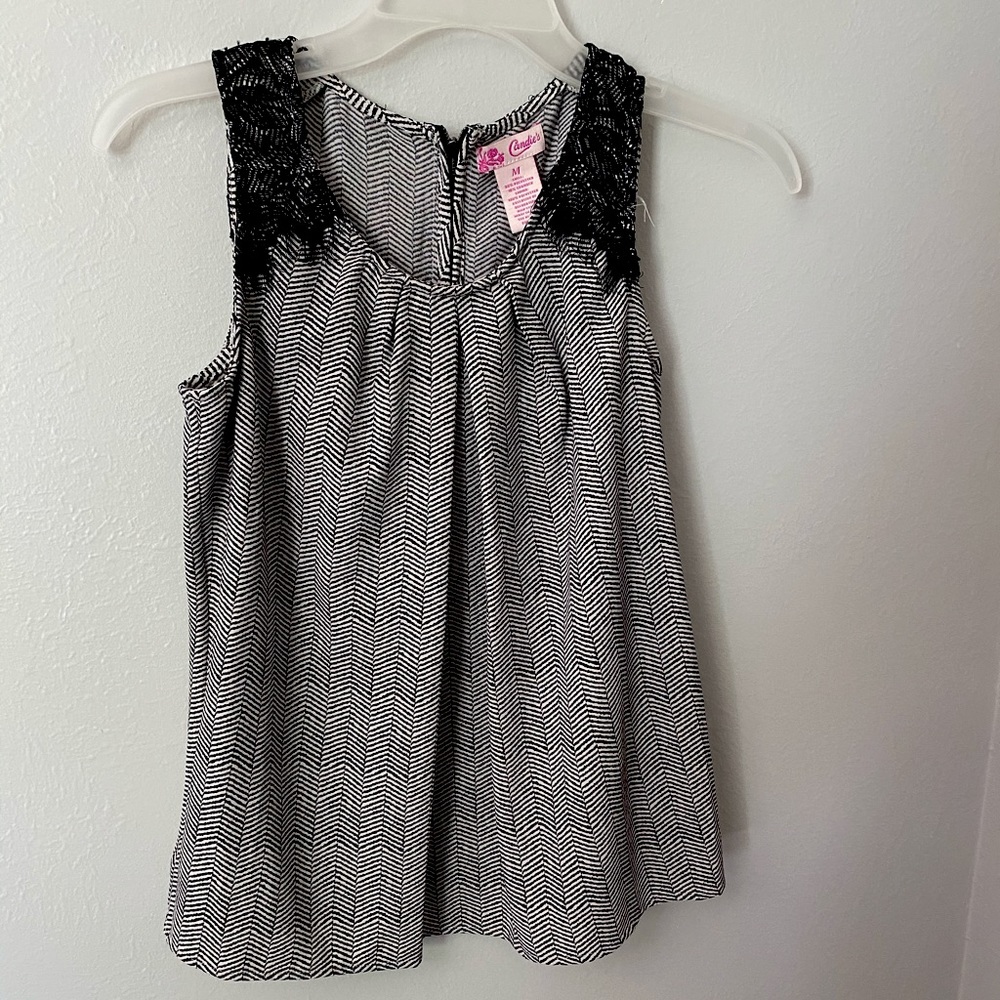 Women’s Candies Black and White Tank Top